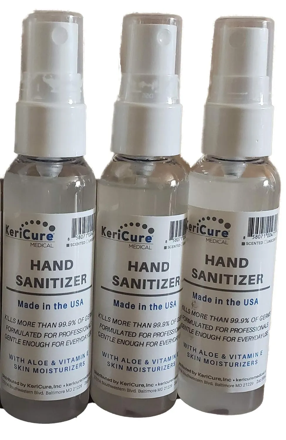 Super Moisturizing Peppermint Hand Sanitizer Sprays, 3 PACK, Moisturizes Hands with Invigorating Peppermint Essential Oils, Made in the USA, Woman Owned Small Biz