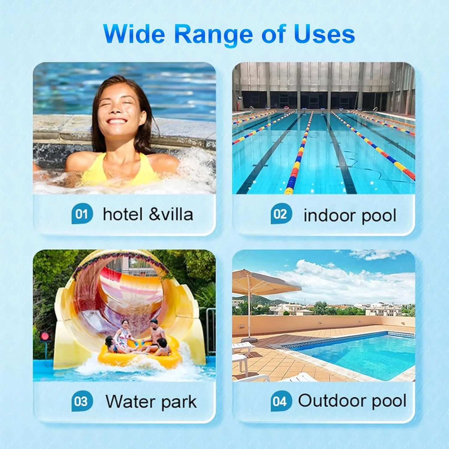 Swimming Pools Safety Divider Rope Kits, Public Pool/Separating Deep Shallow End Water Area Safety Float Line, Custom Length Floating Warning Lines with Red White Buoy(23.0 feet)