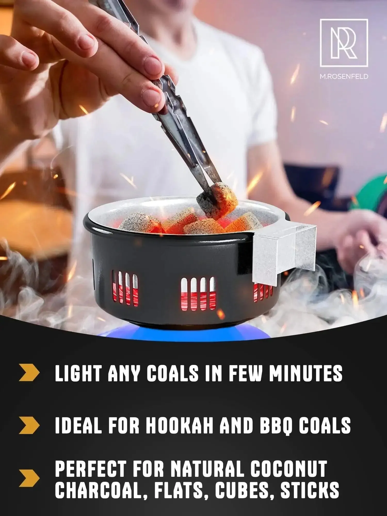 Tailored options Charcoal Charcoal Super affordable Burner Stove Starter Electric Electric Multipurpose Blue ETL