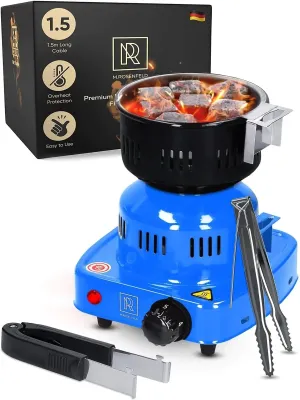 Tailored options Charcoal Charcoal Super affordable Burner Stove Starter Electric Electric Multipurpose Blue ETL