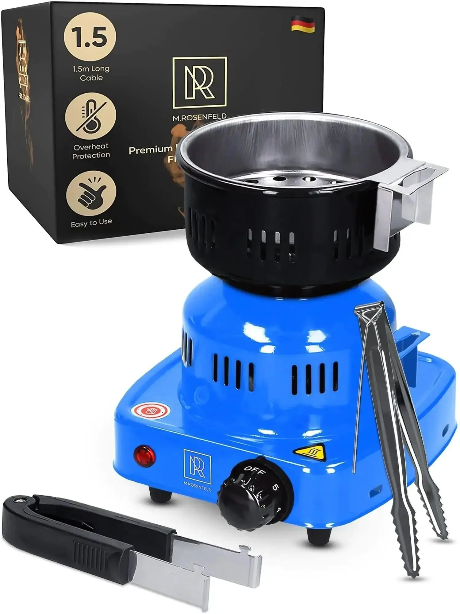 Tailored options Charcoal Charcoal Super affordable Burner Stove Starter Electric Electric Multipurpose Blue ETL