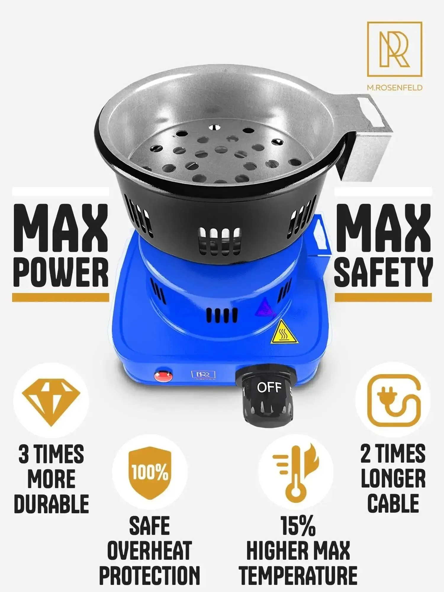 Tailored options Charcoal Charcoal Super affordable Burner Stove Starter Electric Electric Multipurpose Blue ETL