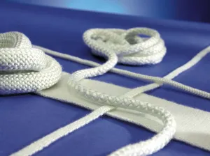 Thermapad Braided Soft Glass Packing - White - Round Section Door Seal