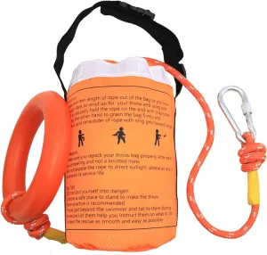 Throwable Flotation Device, Water Rescue Boat Rope Throw Bag 8mm Rope with 69ft Length Emergency Safety Equipment for Kayak Raft Boat Throwable Flotation Device