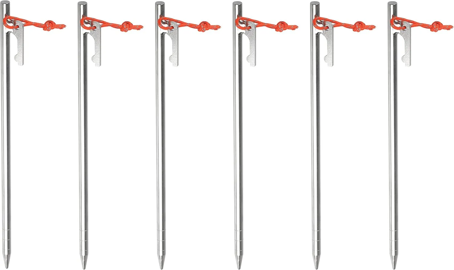 Titanium Tent Stakes Heavy Duty 9.8 inch Camping Tent Pegs (6)