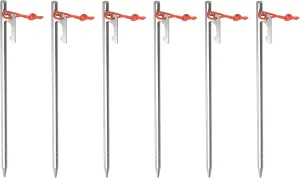 Titanium Tent Stakes Heavy Duty 9.8 inch Camping Tent Pegs (6)