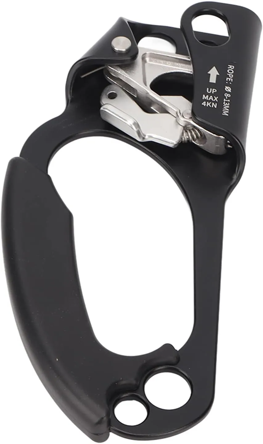 TOPINCN Hand Ascender, Stable Fixing Wear Resistant Spring Quick Roll Ascender Strong Grip for Outdoor (Left Black)