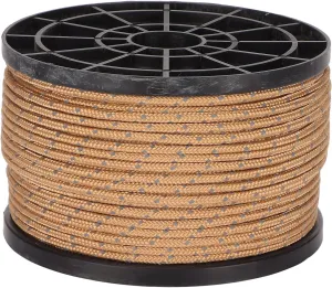 Topyond 50m Camping Tent Rope, Anti UV Wear Resistant Reflective,High Density Khaki Outdoor Parachute Cord,for Camping Outdoor Activities,Enhanced Visibility Durability