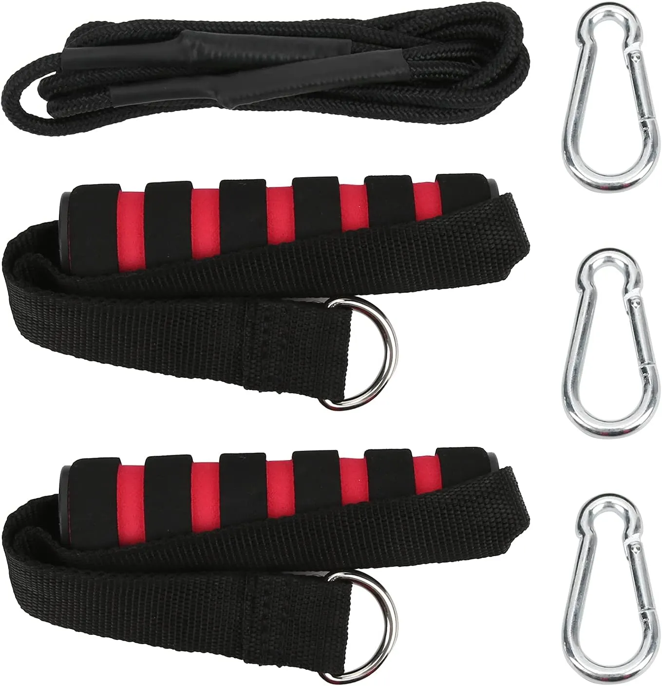 Topyond DIY Tricep Press Down Pulley Cable System with Triceps Rope and Resistance Bands - Heavy Duty Handle Cable for Effective Gym Workouts - Build Stronger Arms and Sculpted Triceps