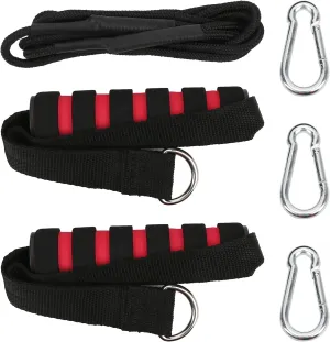 Topyond DIY Tricep Press Down Pulley Cable System with Triceps Rope and Resistance Bands - Heavy Duty Handle Cable for Effective Gym Workouts - Build Stronger Arms and Sculpted Triceps