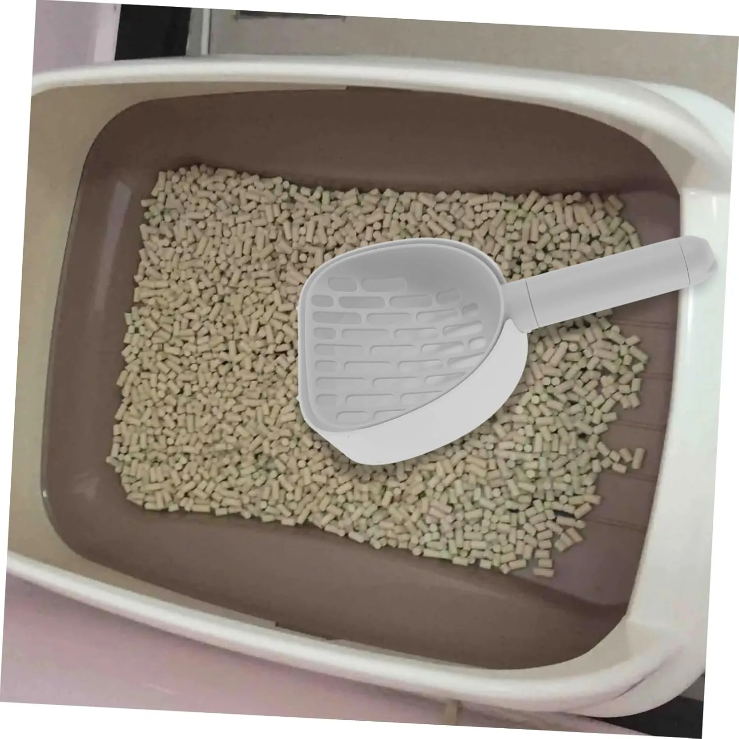 Toyvian Cat Litter Shovel Multi-Function Cat Litter Cat Poop Scoop Cat Litter Scoop Kitten Litter Scoops Litter Scooper Small Holes Self Tidy Cat Accessories Cat Sand Scooper Plastic White