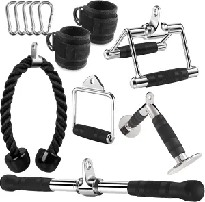 Tricep Press Down Cable Machine Attachment, LAT Pulldown Attachments, Home Gym Accessories, Triceps Pull Down Attachment, Cable Machine Accessories for Home Gym