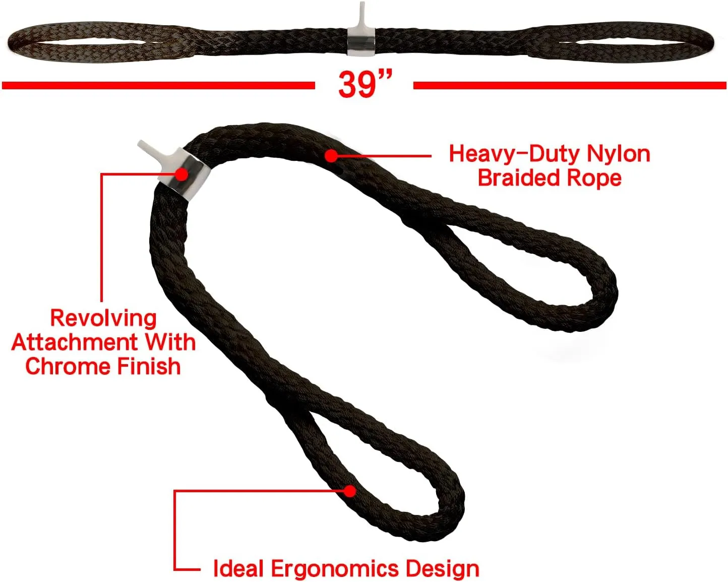 Tricep Rope 39 Inches Tricep Rope Cable Attachment – Tricep Pull Down Rope for Cable Machine, Easy to Grip & Non-Slip Cable Attachment for Gym Workout Exercise