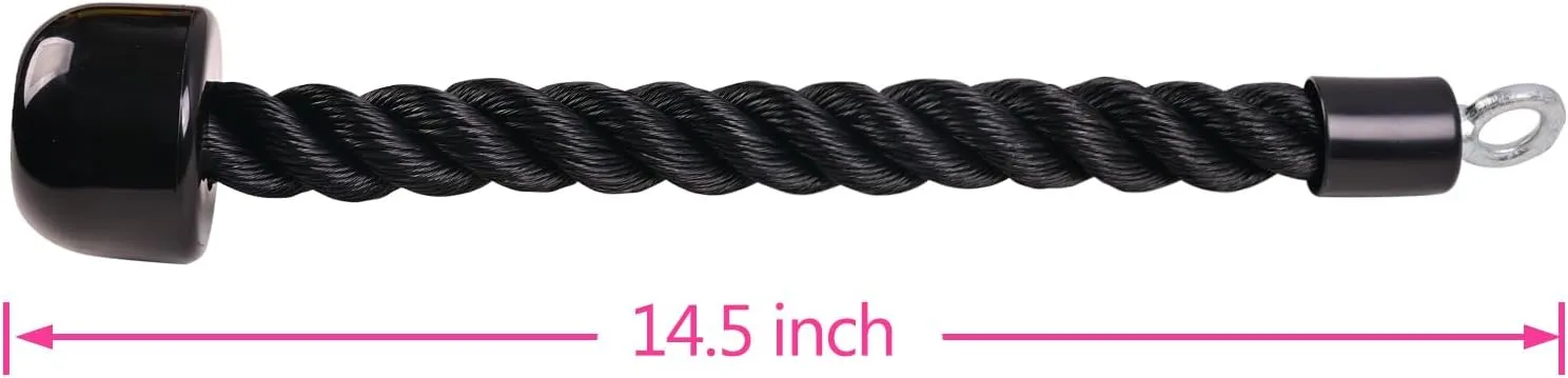 Tricep Rope Pull Down,Heavy Duty Triceps Kit Easy to Grip & Non Slip Cable Attachment Ideal for Home Gym Face Pulls Tricep Push Down Rope System