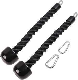Tricep Rope Pull Down,Heavy Duty Triceps Kit Easy to Grip & Non Slip Cable Attachment Ideal for Home Gym Face Pulls Tricep Push Down Rope System