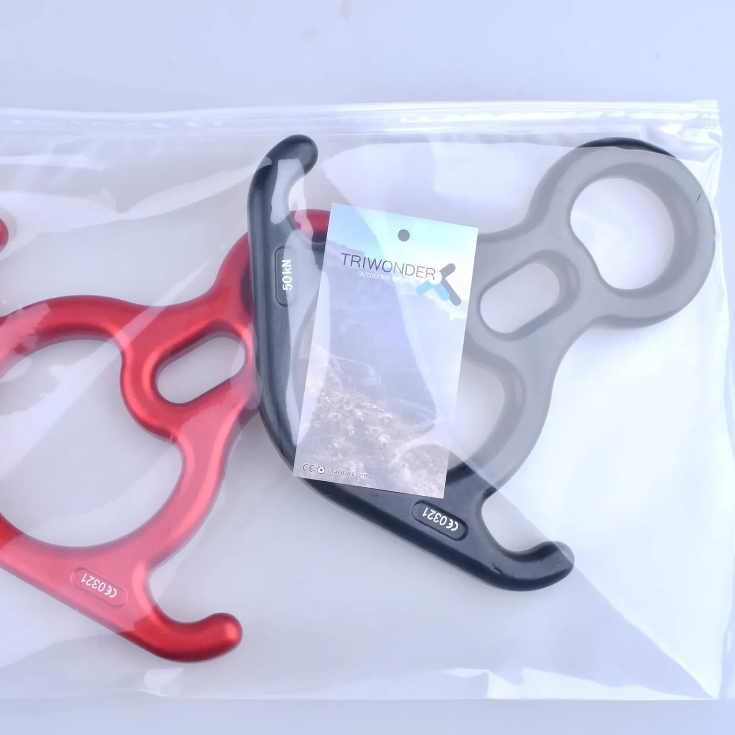 TRIWONDER Rescue Figure 8 Descender, 35kN 50kN Aluminum Rappelling Belay Gear Climbing Rigging Plate Downhill Equipment Heavy Duty
