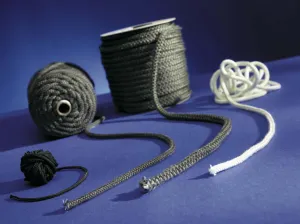 TSEC-Thermapad Braided Soft Glass Packing - BLACK - Round Section Door Seal