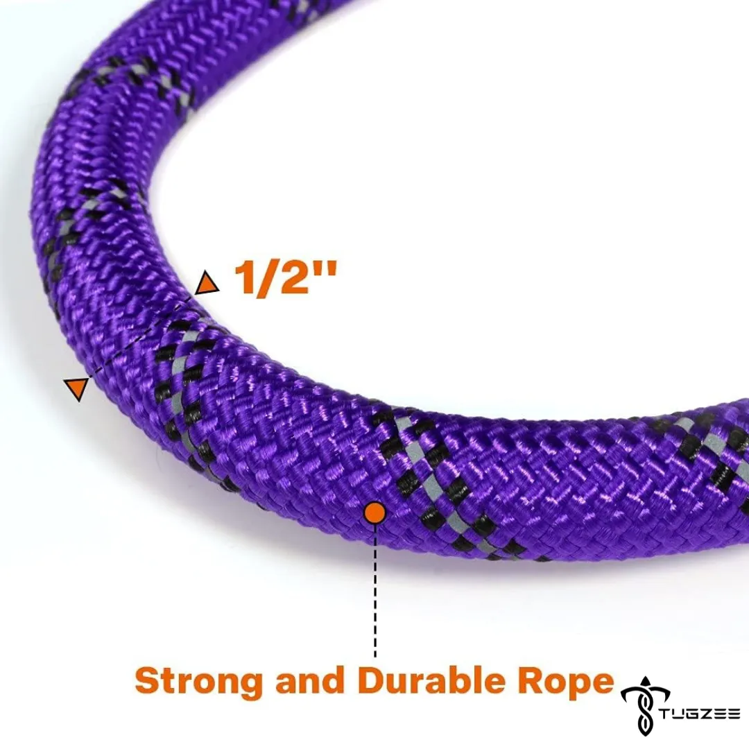 TUGZEE Dog Leash with Comfortable Padded Handle Reflective - Strong & Durable for Small Medium and Large Dogs