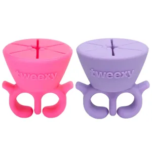 tweexy - 2 pack - Pink and Lilac Dreams Wearable Nail Polish Holders