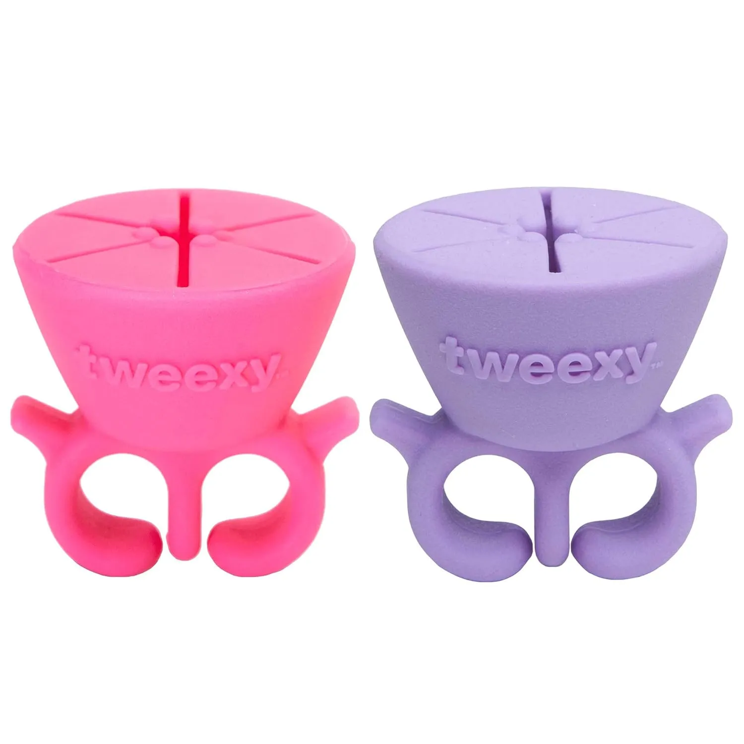 tweexy - 2 pack - Pink and Lilac Dreams Wearable Nail Polish Holders