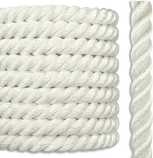 Twisted 100% Nylon Rope | 4 Stage, 3-Strand High-Strength Anchor Line, Dock Line | 3/4 inch x 600 feet (Spool)