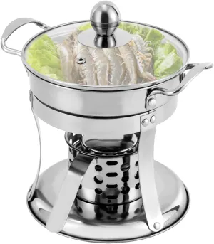 Ultralight Stainless Steel Alcohol Stove Set - 1.2L Dual Burners with Safety Rolled Edges & Heat-Resistant Handles, Ideal Gift for Outdoor Enthusiasts