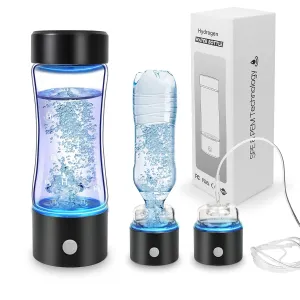 Upgrade Hydrogen Water Bottle Generator，Portable Rechargeable 420ml Hydrogen Water Bottle Machine，for Home Office Travel Fitness Drinking