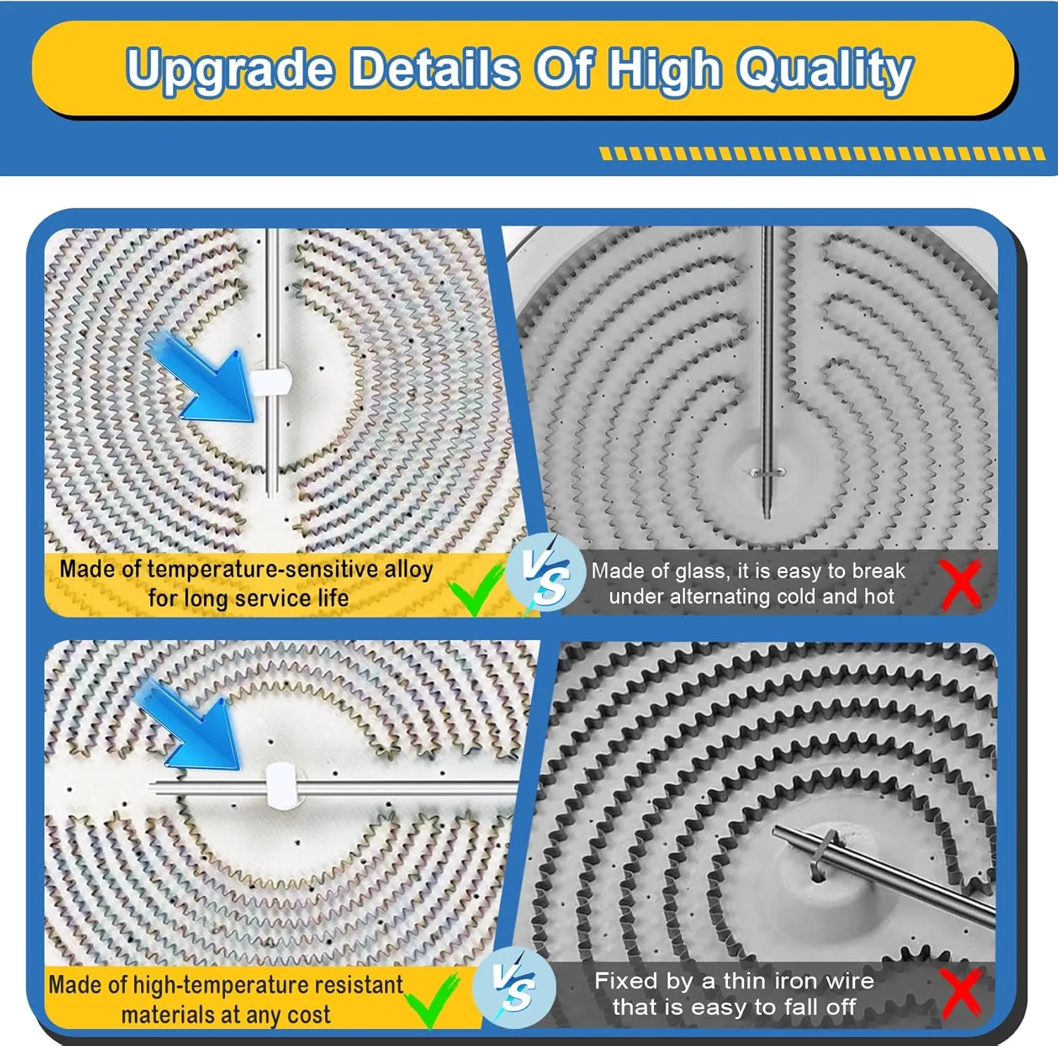 Upgraded 316555800 W10823692 9"/6" Dual Radiant Surface Element Compatible with Frigidaire Kenmore Whirlpool Range, Stove 10" Heating Element Replace 316418401, AP4556791, 316418400, DG47-00022A