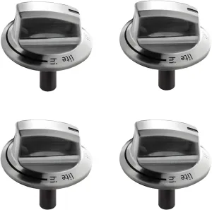 Upgraded 5304525746 A03546301/02/03 5304504839 Gas Stove Knobs for Frigidaire Stove, Laser Engraving Sign Knob for Frigidaire Stove FFGC3026SS FFGC3626SS FFGC3626SWC (Size:2.24IN Material:ABS749)