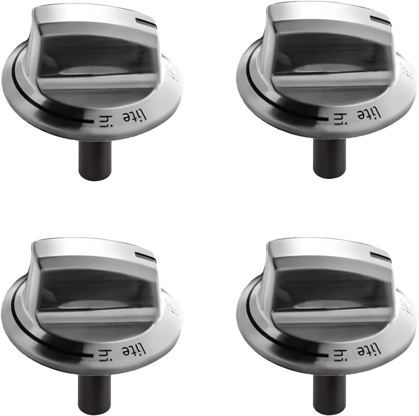 Upgraded 5304525746 A03546301/02/03 5304504839 Gas Stove Knobs for Frigidaire Stove, Laser Engraving Sign Knob for Frigidaire Stove FFGC3026SS FFGC3626SS FFGC3626SWC (Size:2.24IN Material:ABS749)
