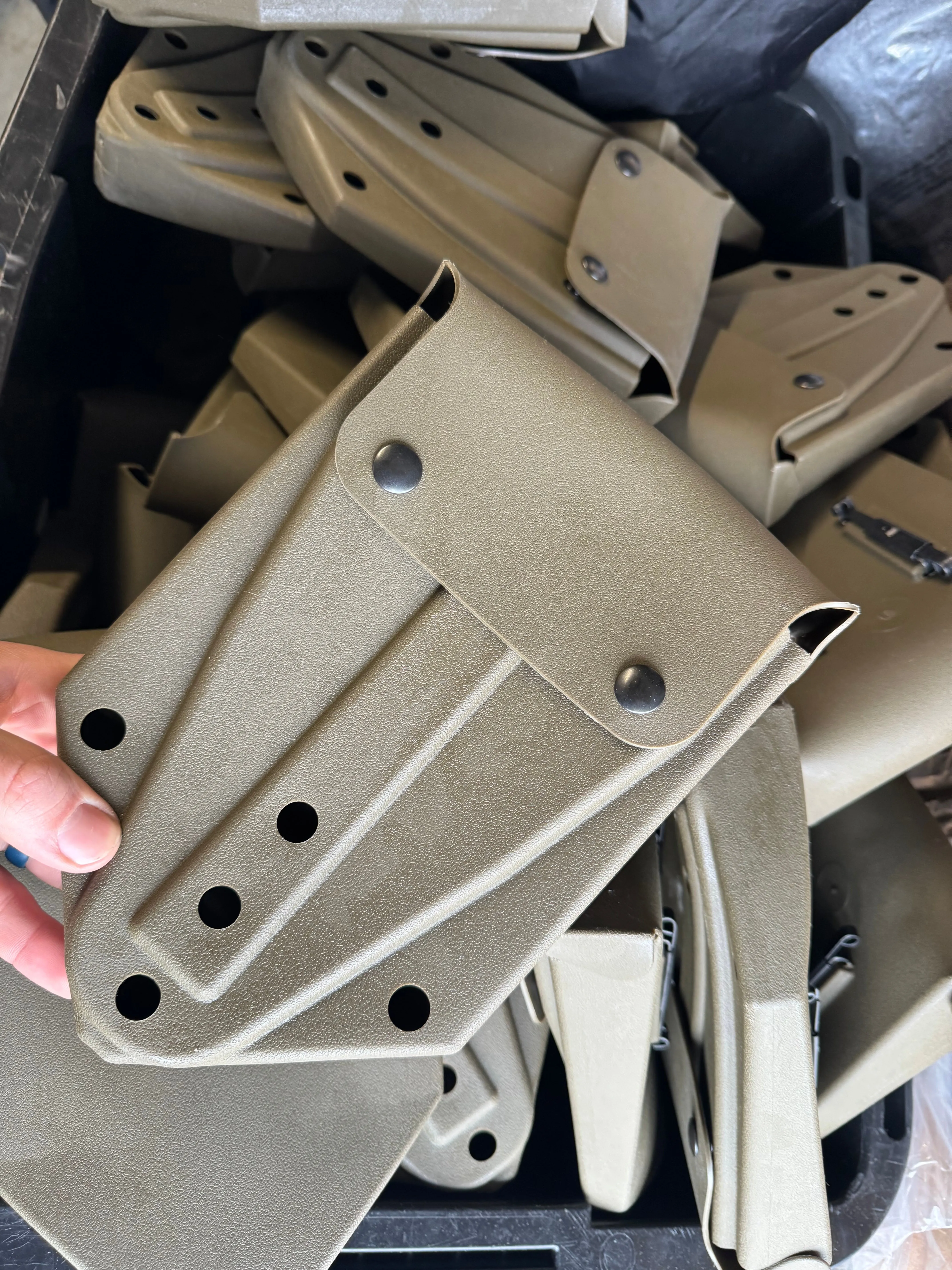 USGI OD Shovel Cover w/ Alice Clips - New