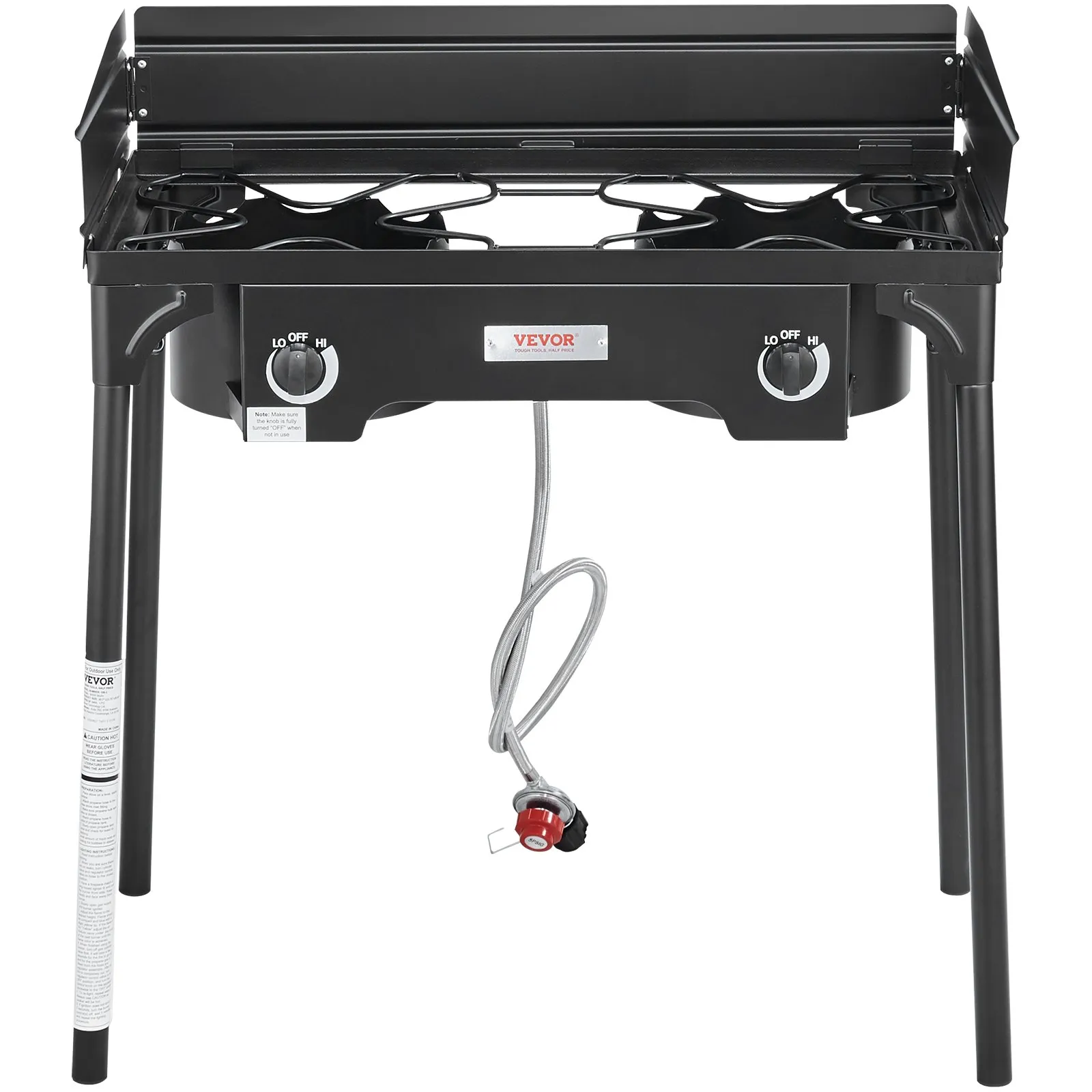 VEVOR Double Burner Outdoor Camping Stove, 60,000-BTU Cooking Stove