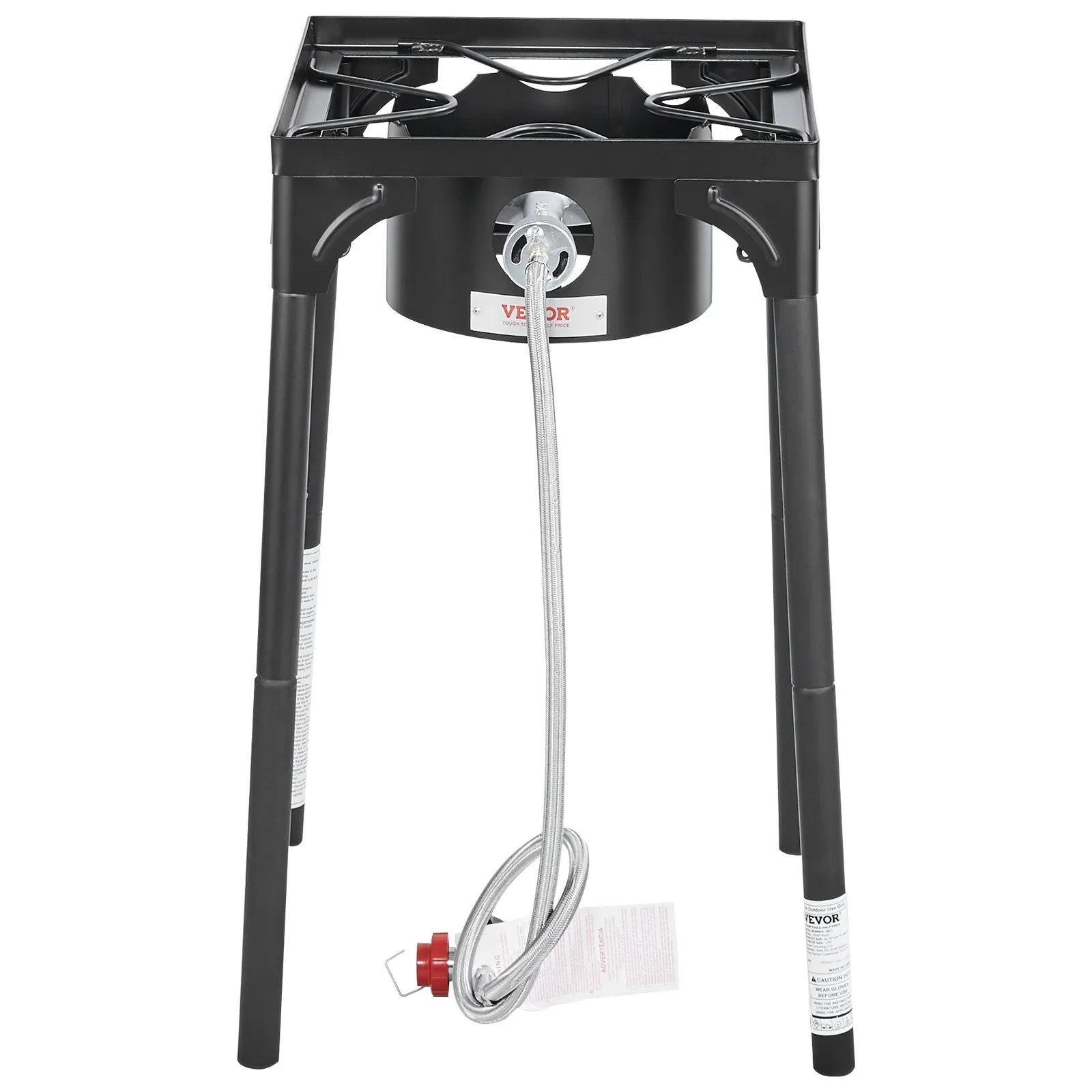 VEVOR Single Burner Outdoor Camping Stove - Heavy Duty Carbon Steel Gas Cooker