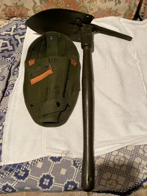 Vietnam Era US Military 1966 Folding Trench Shovel Canvas Sheath LMC 090