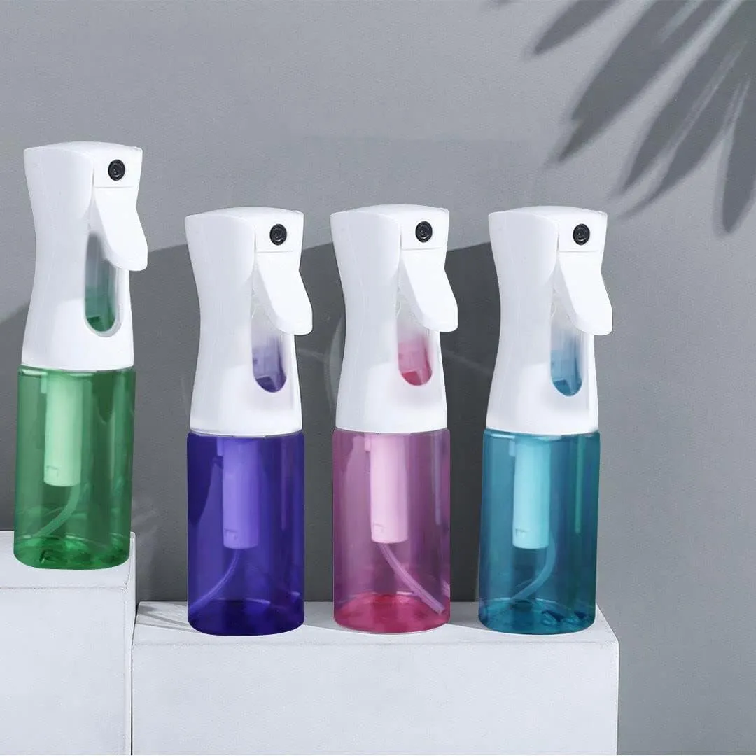 VIGOR PATH Continuous Fine Mist Spray Bottle – 5oz/150ml Refillable Water Mister for Hair, Cleaning, Plants & Beauty (Variety Pack)