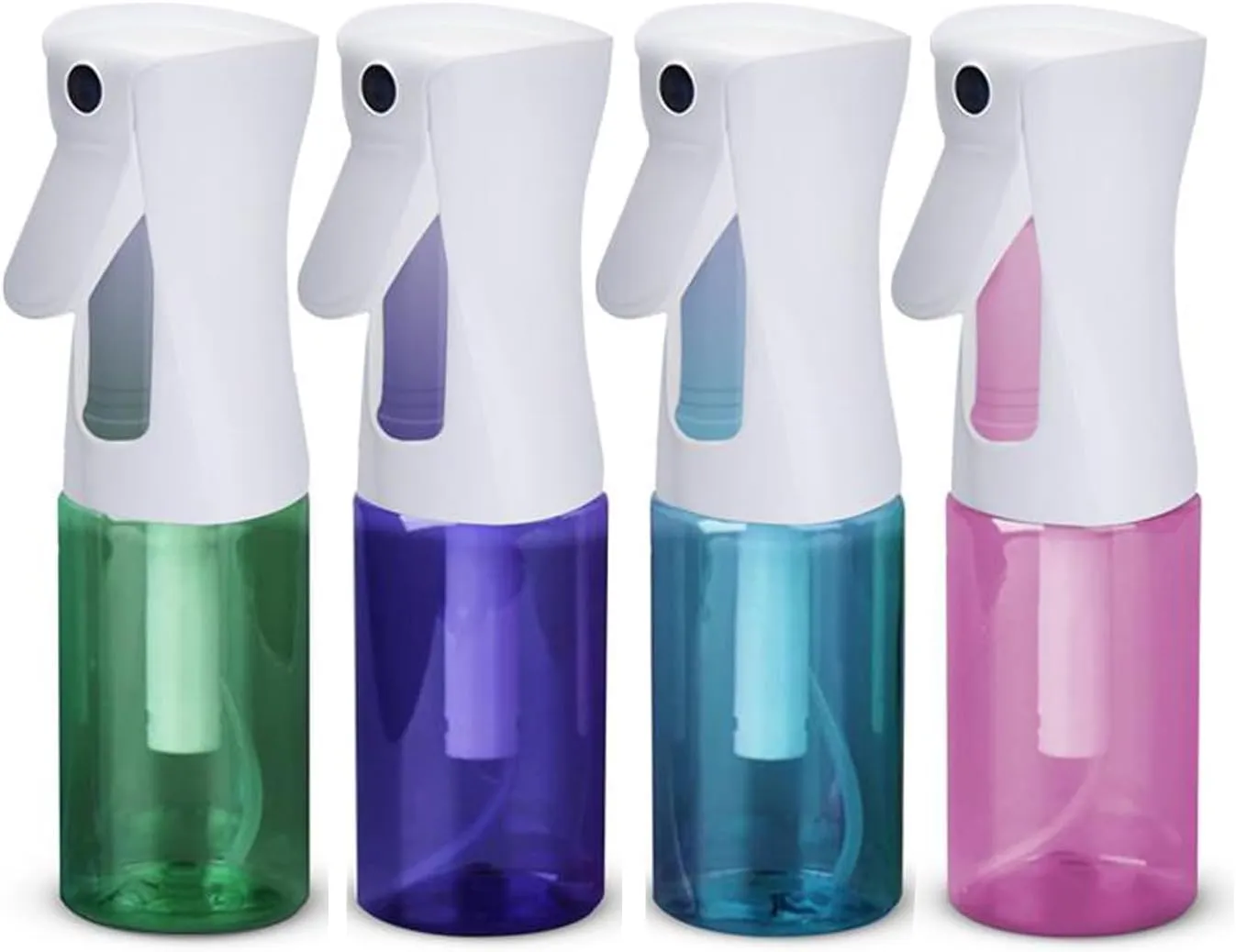 VIGOR PATH Continuous Fine Mist Spray Bottle – 5oz/150ml Refillable Water Mister for Hair, Cleaning, Plants & Beauty (Variety Pack)