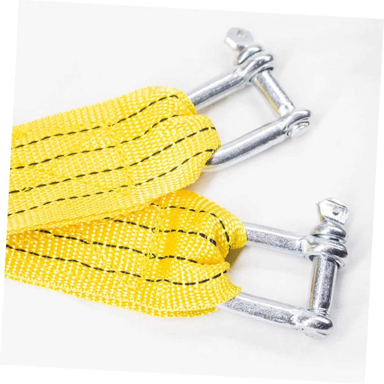 Wakauto 1set Nylon Car Trailer Rope Heavy Duty Tow Strap Kit with Hooks Outdoor Tool Random Color Glove Included Sturdy Winch Rope for Towing