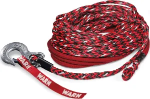 WARN 102560 Spydura Nightline Reflective Synthetic Winch Cable Rope with Swivel Hook End: 3/8" Diameter x 80' Length, 6 Ton (12,000 lb) Capacity