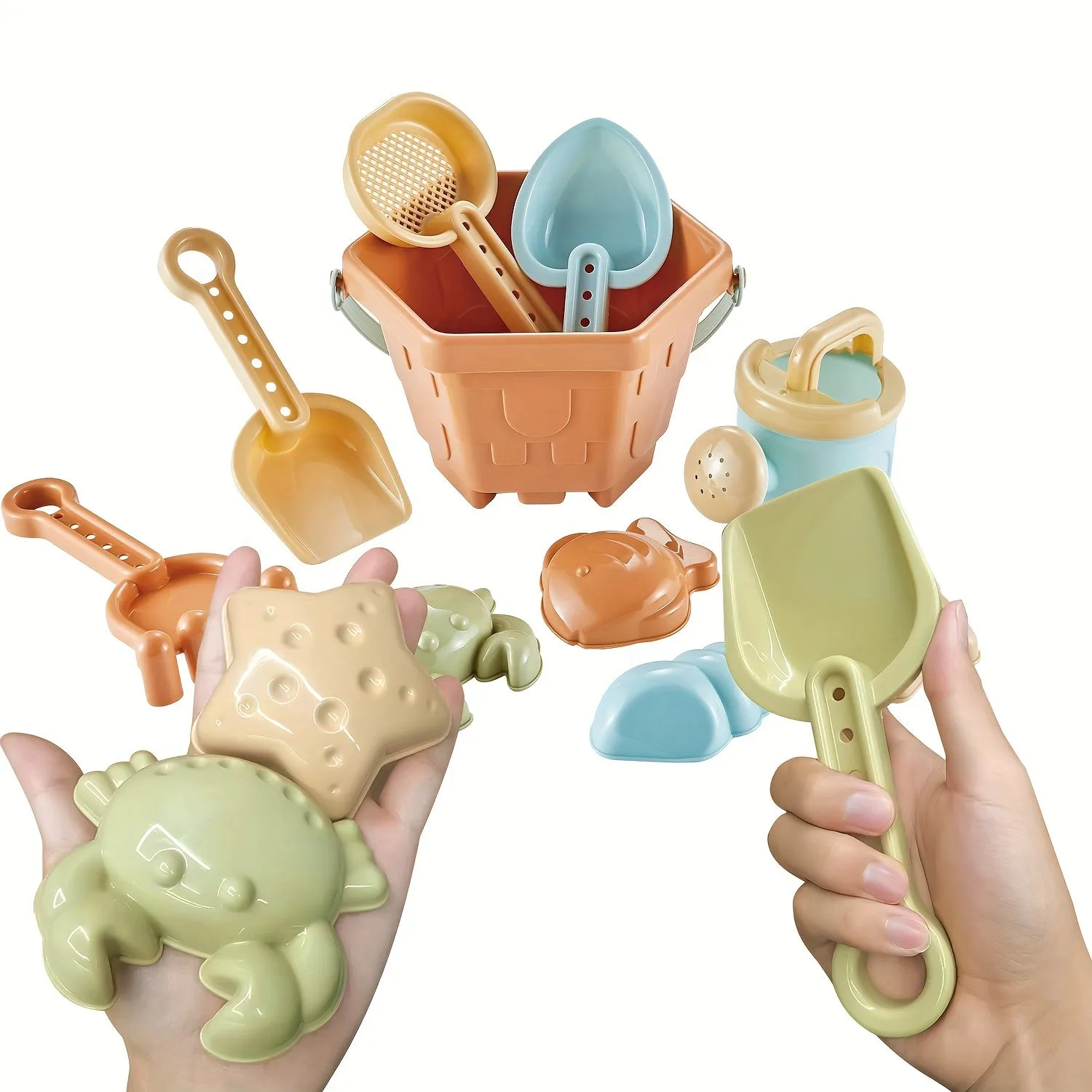 Weiff Beach Sand Toys for Toddlers 10 Piece Set Eco Friendly Plastic