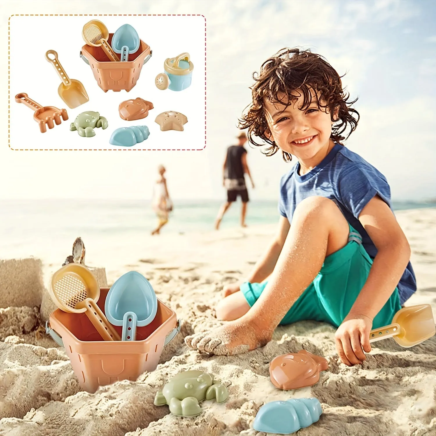 Weiff Beach Sand Toys for Toddlers 10 Piece Set Eco Friendly Plastic