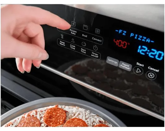 Whirlpool YWFE745H0FS Range, 30 inch Exterior Width, Electric, Self Clean, Convection, 5 Burners, 6.4 cu. ft. Capacity, Storage Drawer, 1 Ovens, Stainless Steel colour True European Convectio