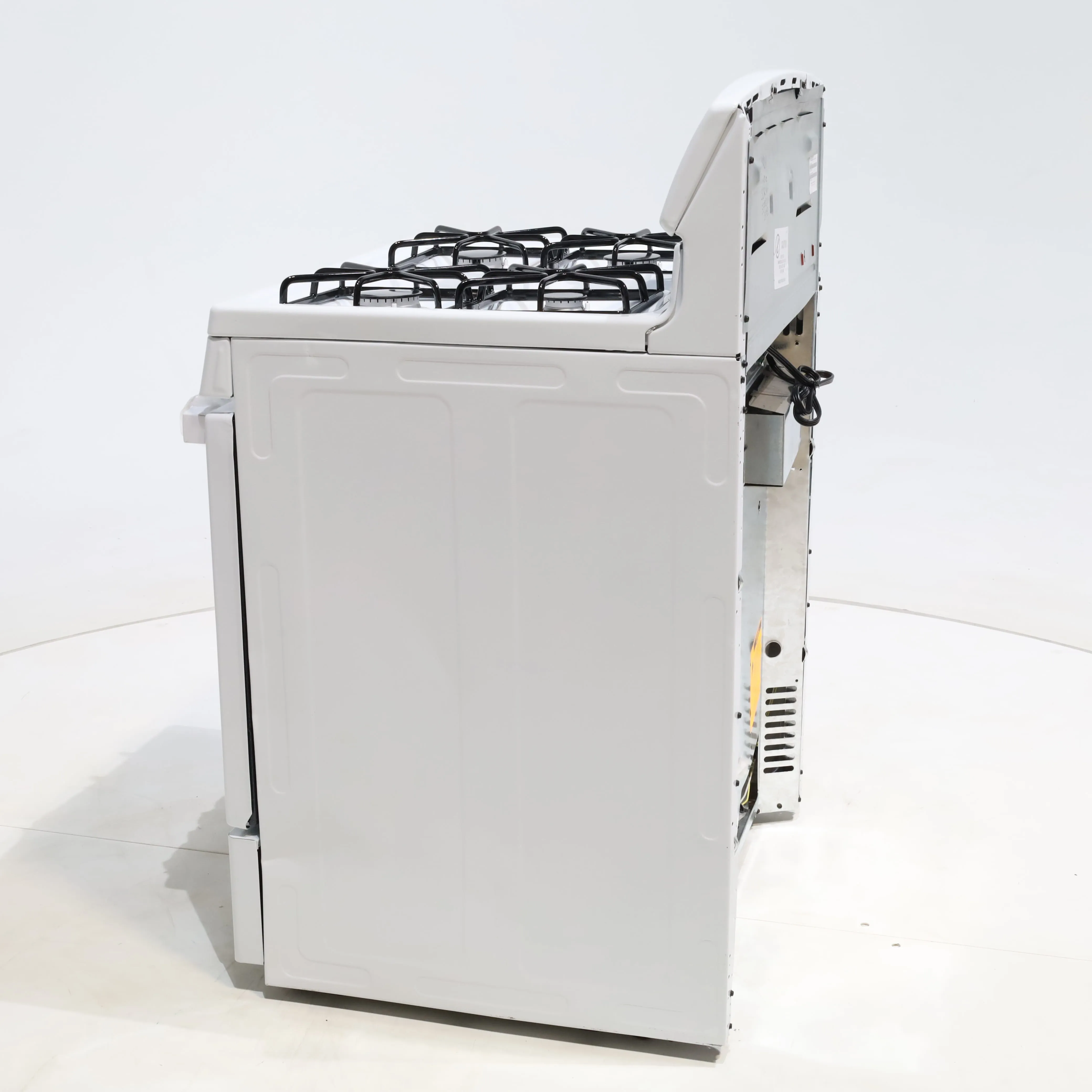 White Hotpoint 4.8 cu. ft. 4 Burner Freestanding Gas Range with Broiler Drawer - Scratch & Dent - Minor