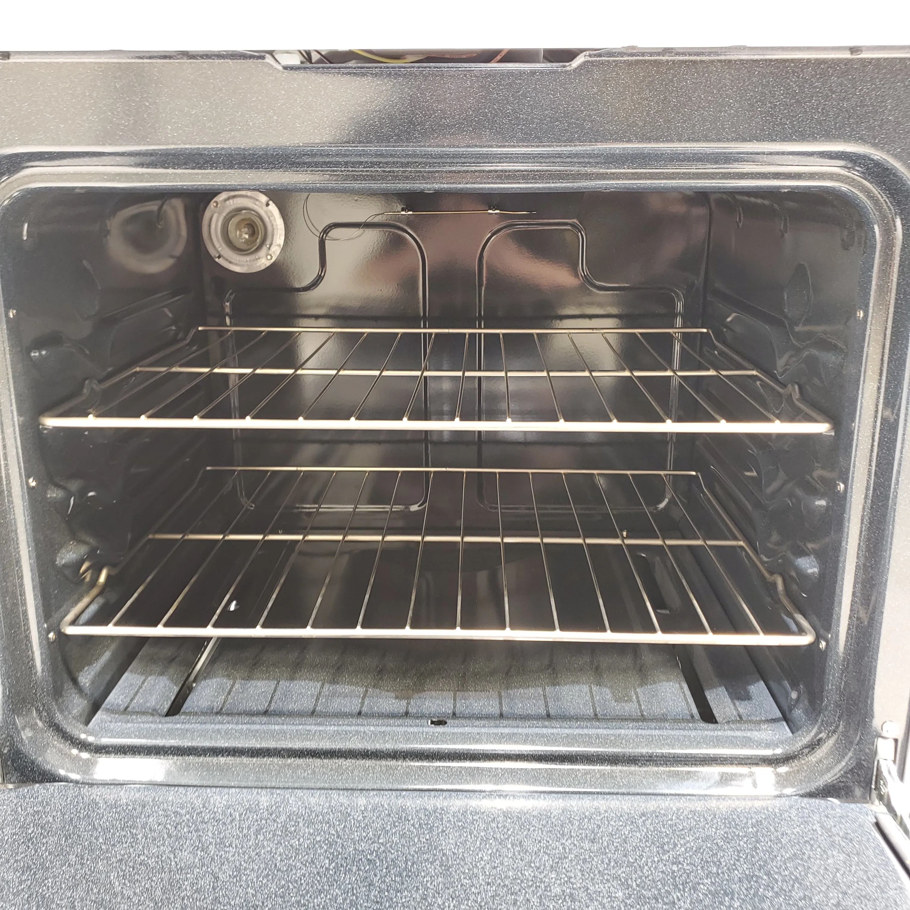 White Hotpoint 4.8 cu. ft. 4 Burner Freestanding Gas Range with Broiler Drawer - Scratch & Dent - Minor
