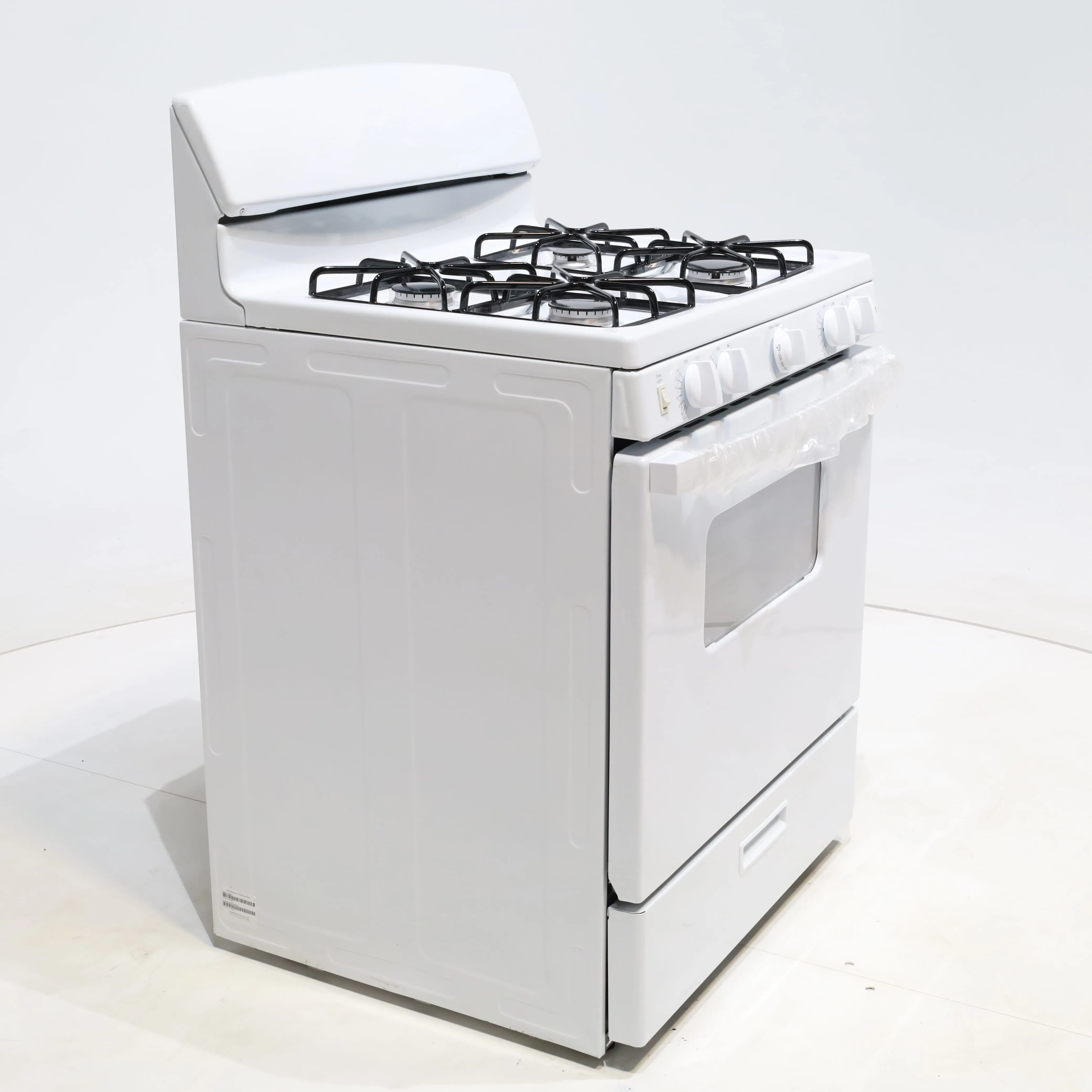 White Hotpoint 4.8 cu. ft. 4 Burner Freestanding Gas Range with Broiler Drawer - Scratch & Dent - Minor