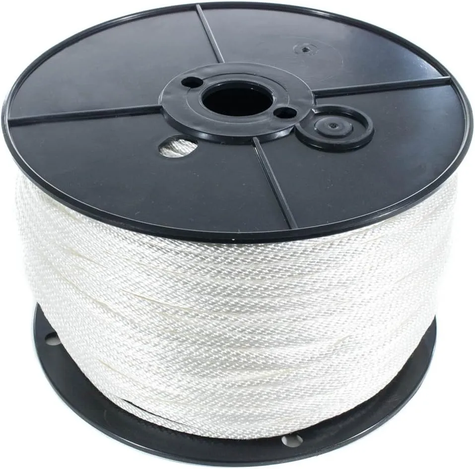White Solid Braid Nylon Rope (3/16 Inch, 100 Feet) - Anchor, Tow-Lines, Boating, Mooring, Camping, Pulleys, Blocks, DIY Projects, Outdoors