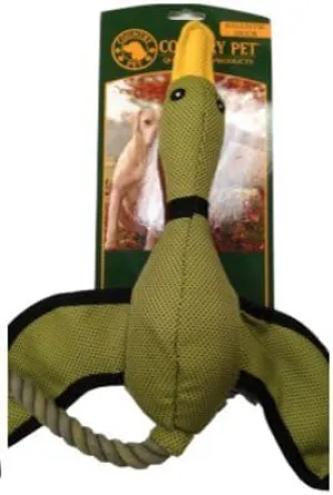 William Hunter Equestrian Country Pet Ballistic Dog Toys - Ballistic Mallard with Rope