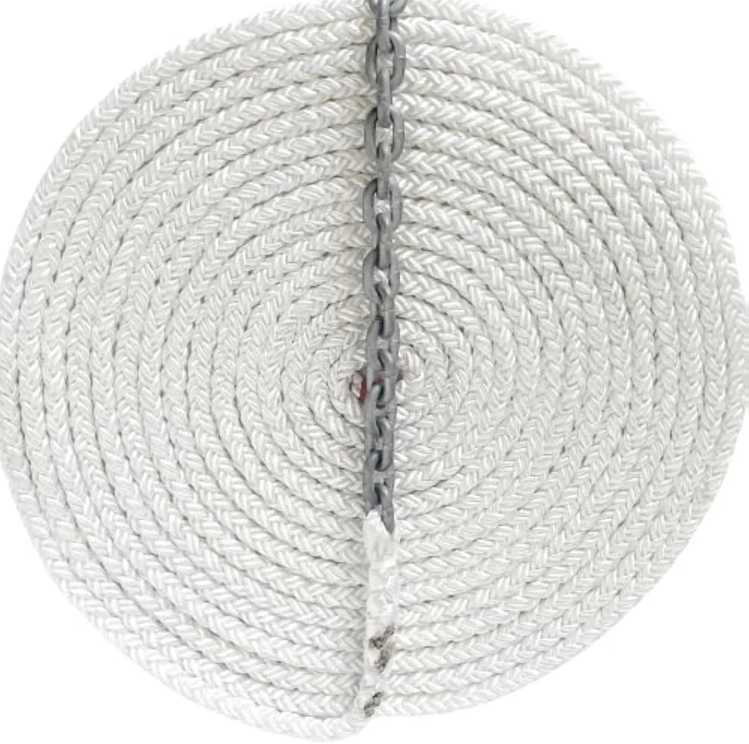 Windlass Anchor Rode 1/2" 8 Plait Nylon Spliced to 15' - 1/4" Galvanized G4 Chain (100')
