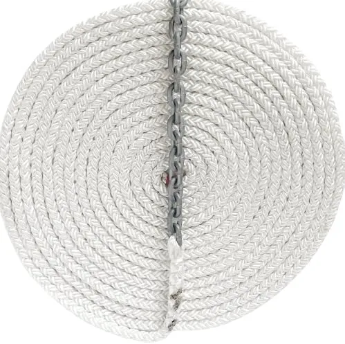 Windlass Anchor Rode 1/2" 8 Plait Nylon Spliced to 15' - 1/4" Galvanized G4 Chain (150')