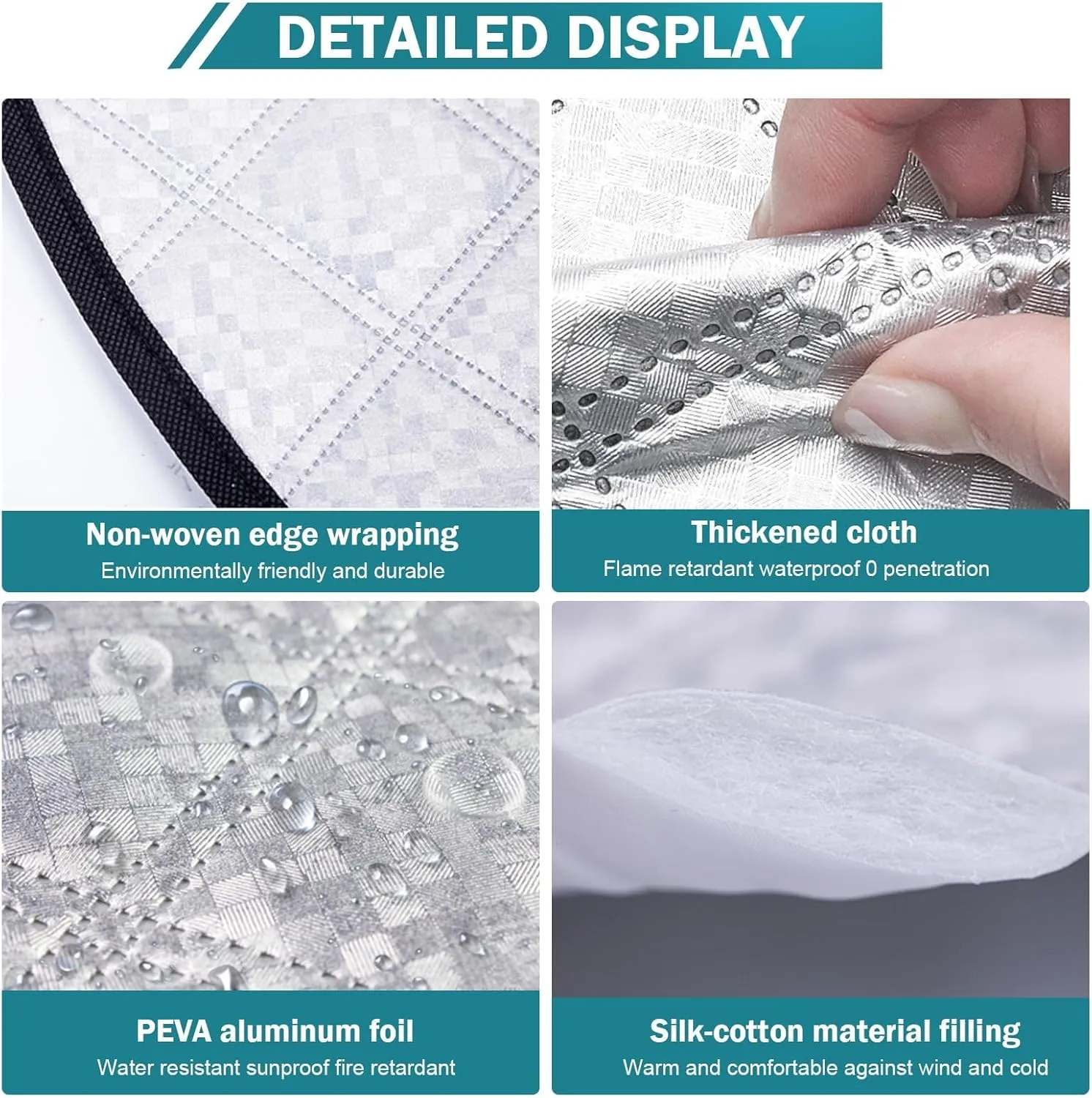 Windshield Cover for Land Range Rove Velar Sport, Car Bonnet Snow Cover Car Windshield Snow and Ice Cover Windshield Snow Cover Winter Frost Hail Car Snow Cover,Front