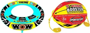 Wow Sports Xtreme Inflatable Towable, Ride in Oval, 1 to 3 Persons